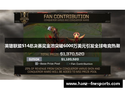 英雄联盟S14总决赛奖金池突破6000万美元引发全球电竞热潮